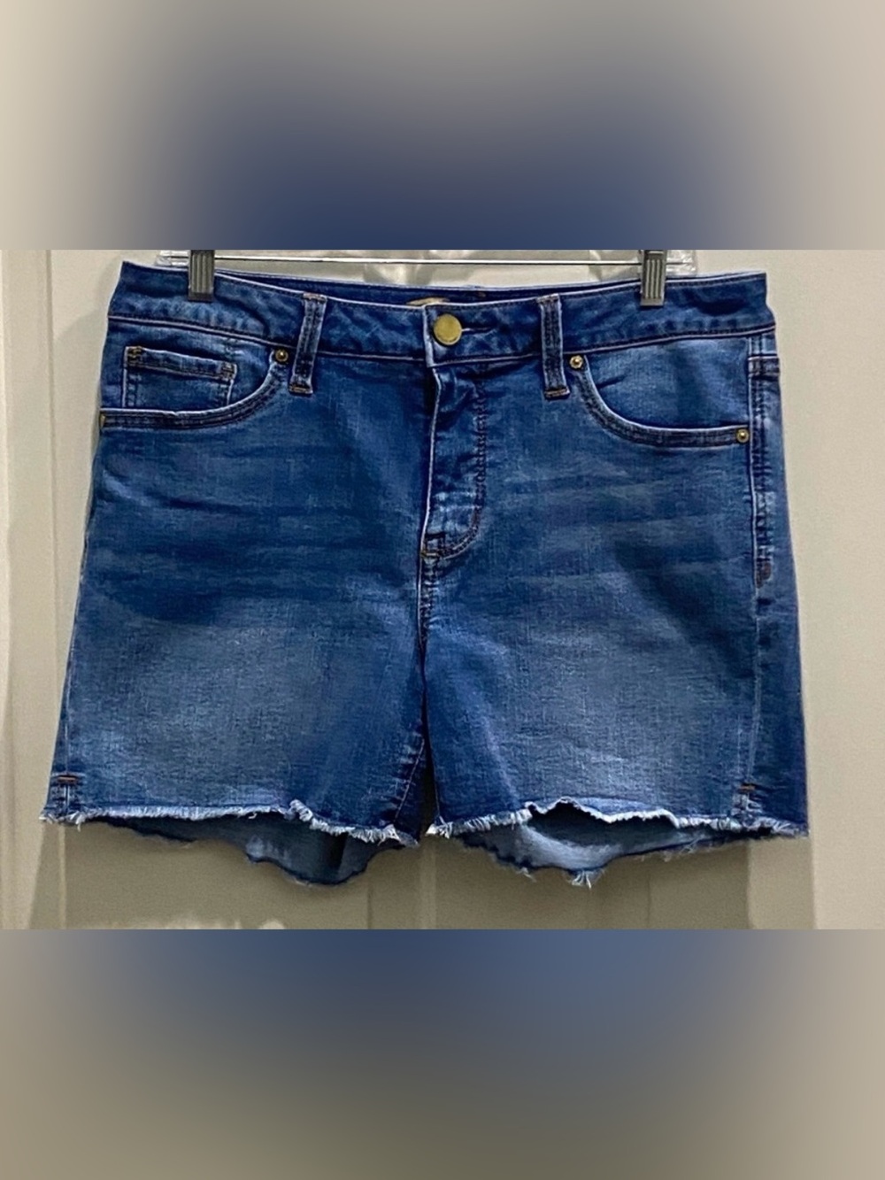 Seven7 Weekend Shorts SZ 10 Festival Beachy Boho Summer Blue Denim Jean Shorts